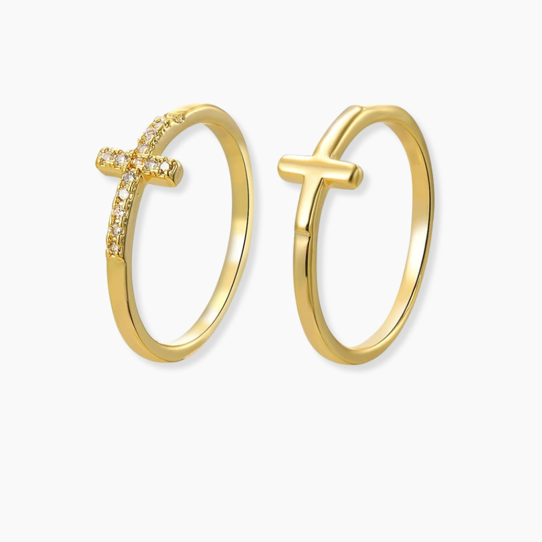 Divine Cross Ring Set