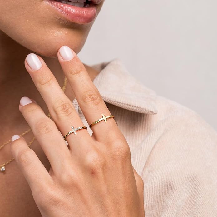 Divine Cross Ring Set