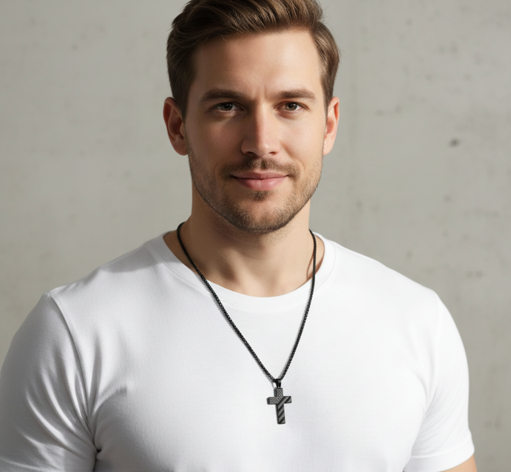 Cross Necklace With American Flag