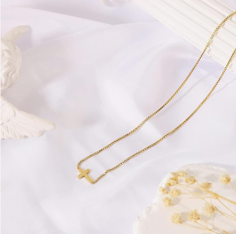 Sideways Cross Necklace