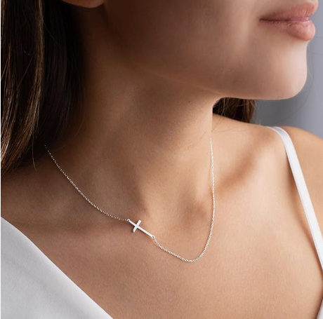 Sideways Cross Necklace