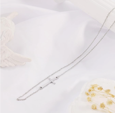 Sideways Cross Necklace