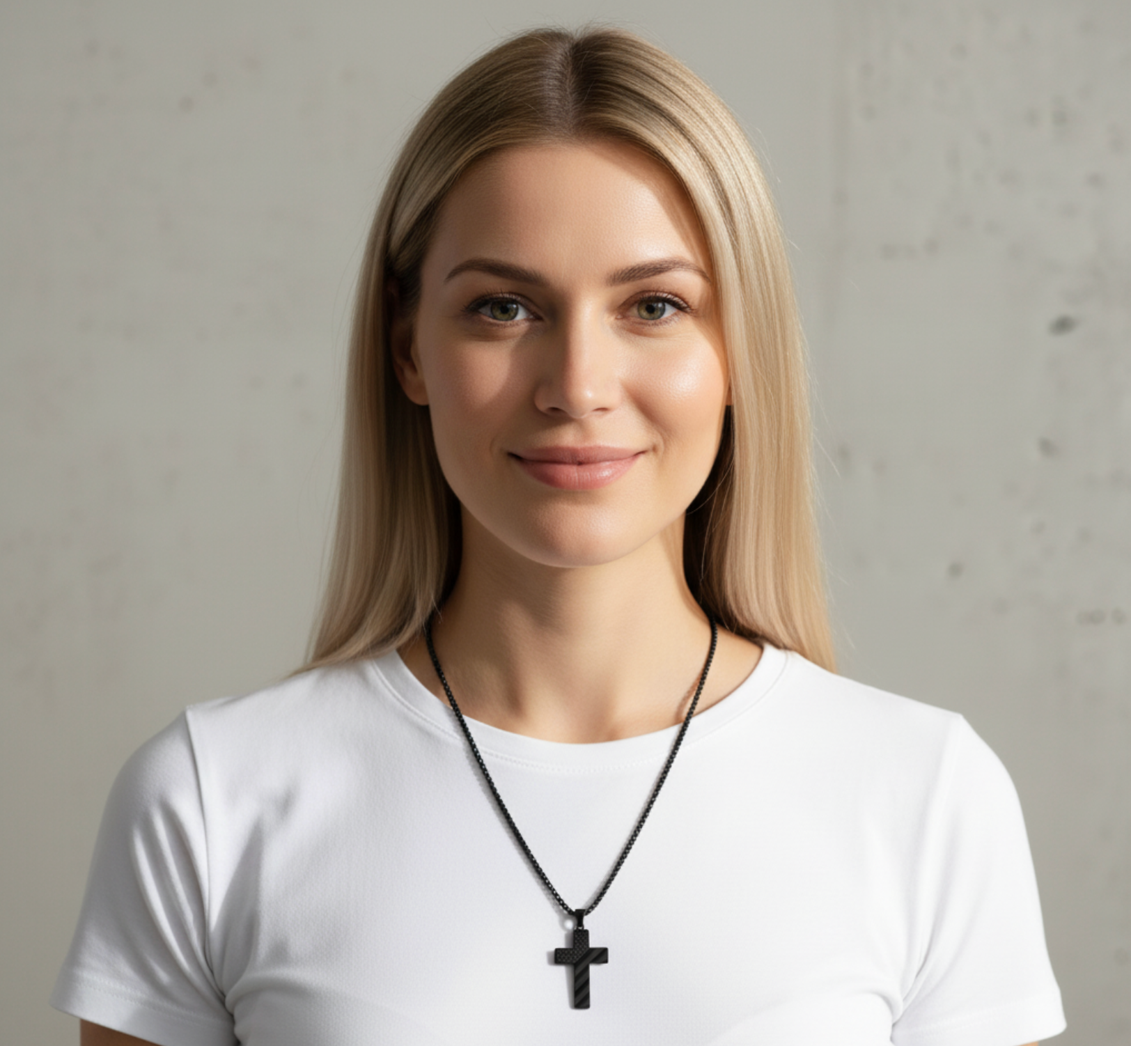 Cross Necklace With American Flag