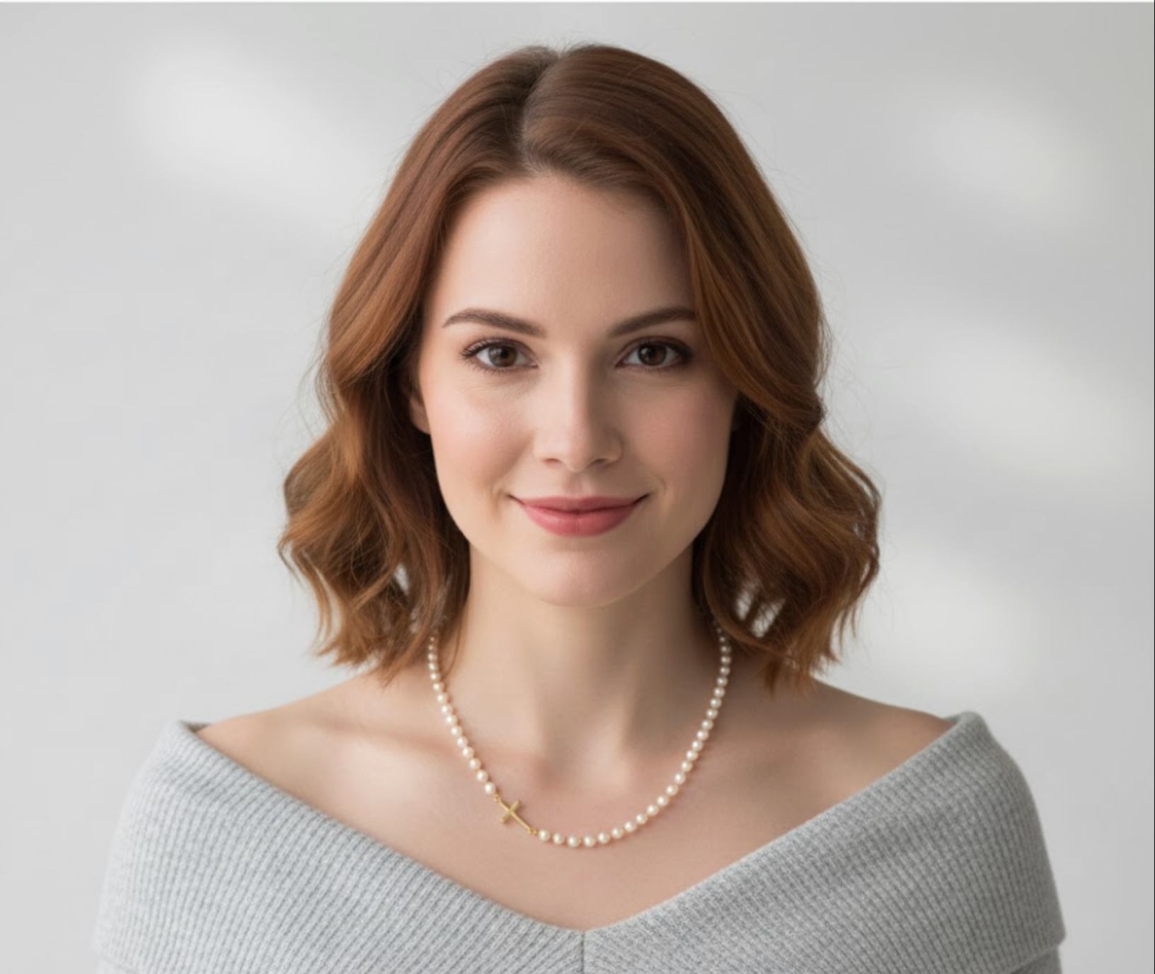 Grace Pearl Cross Necklace