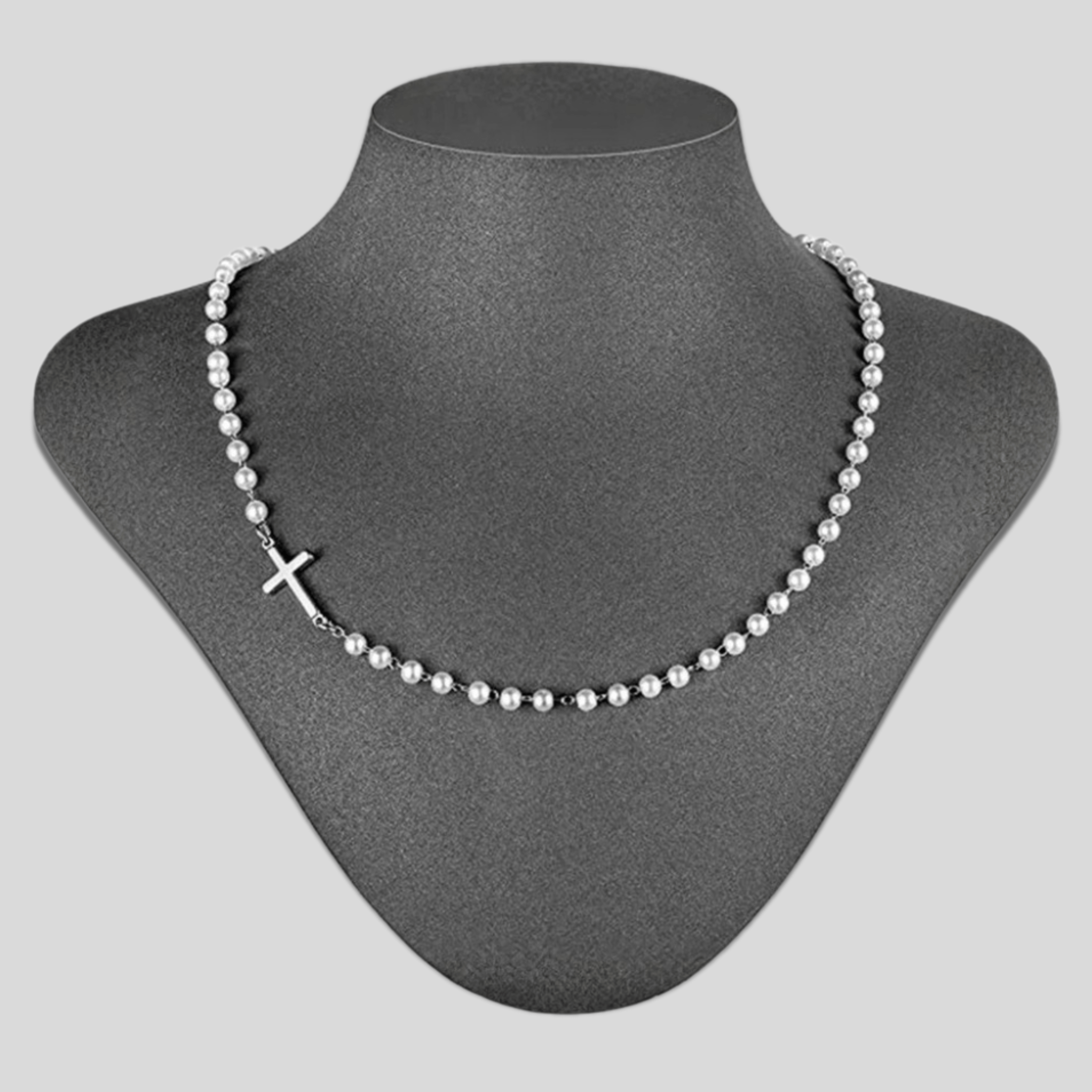 Grace Pearl Cross Necklace