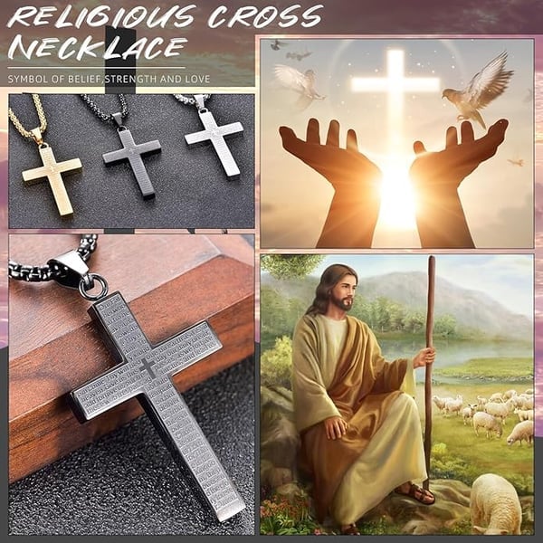 Lord's Prayer Cross Necklace