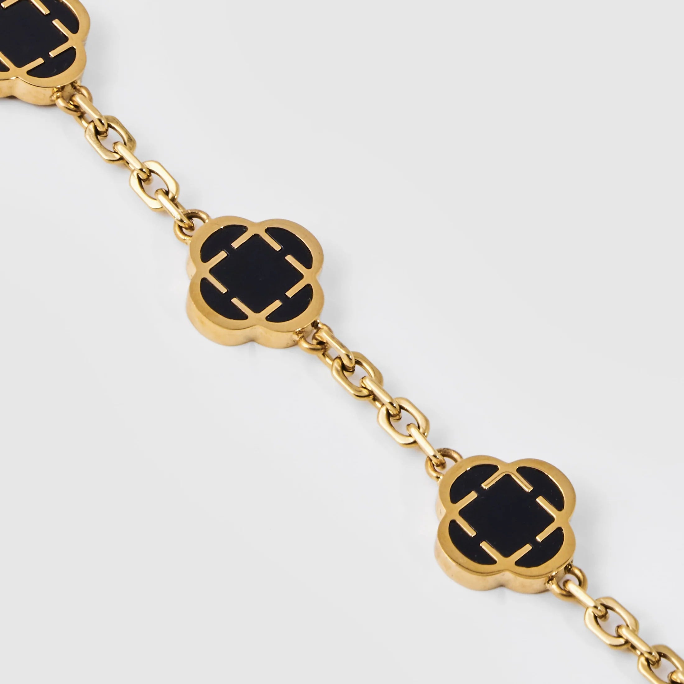 Golden Onyx Crucifix Bracelet