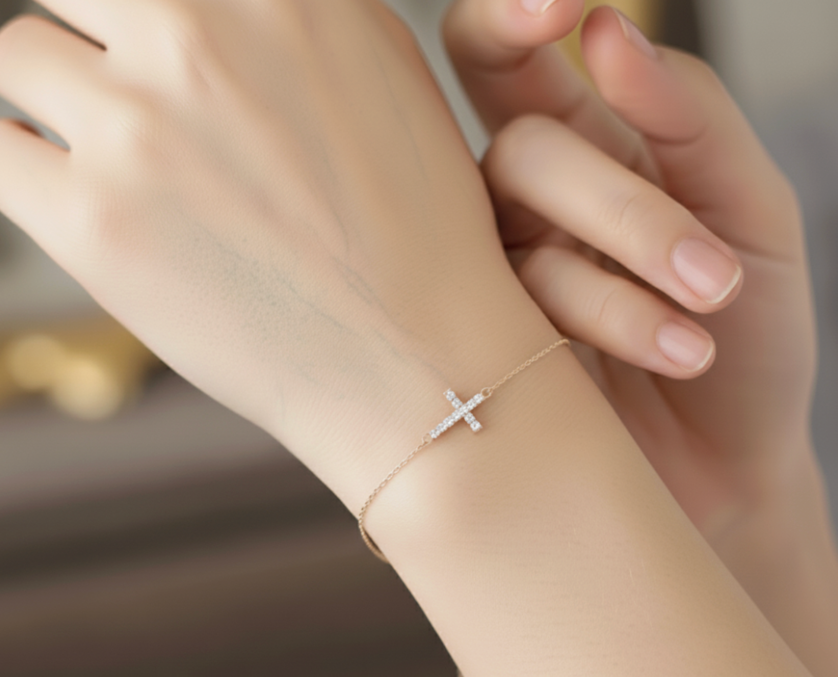 Minimalist Cross Bracelet