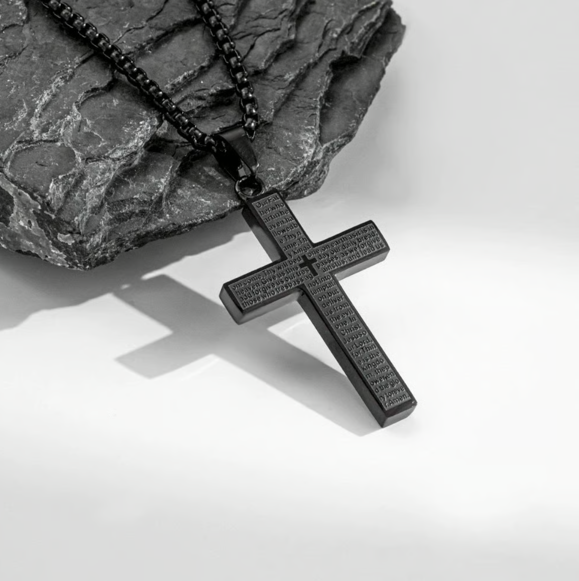 Lord's Prayer Cross Necklace